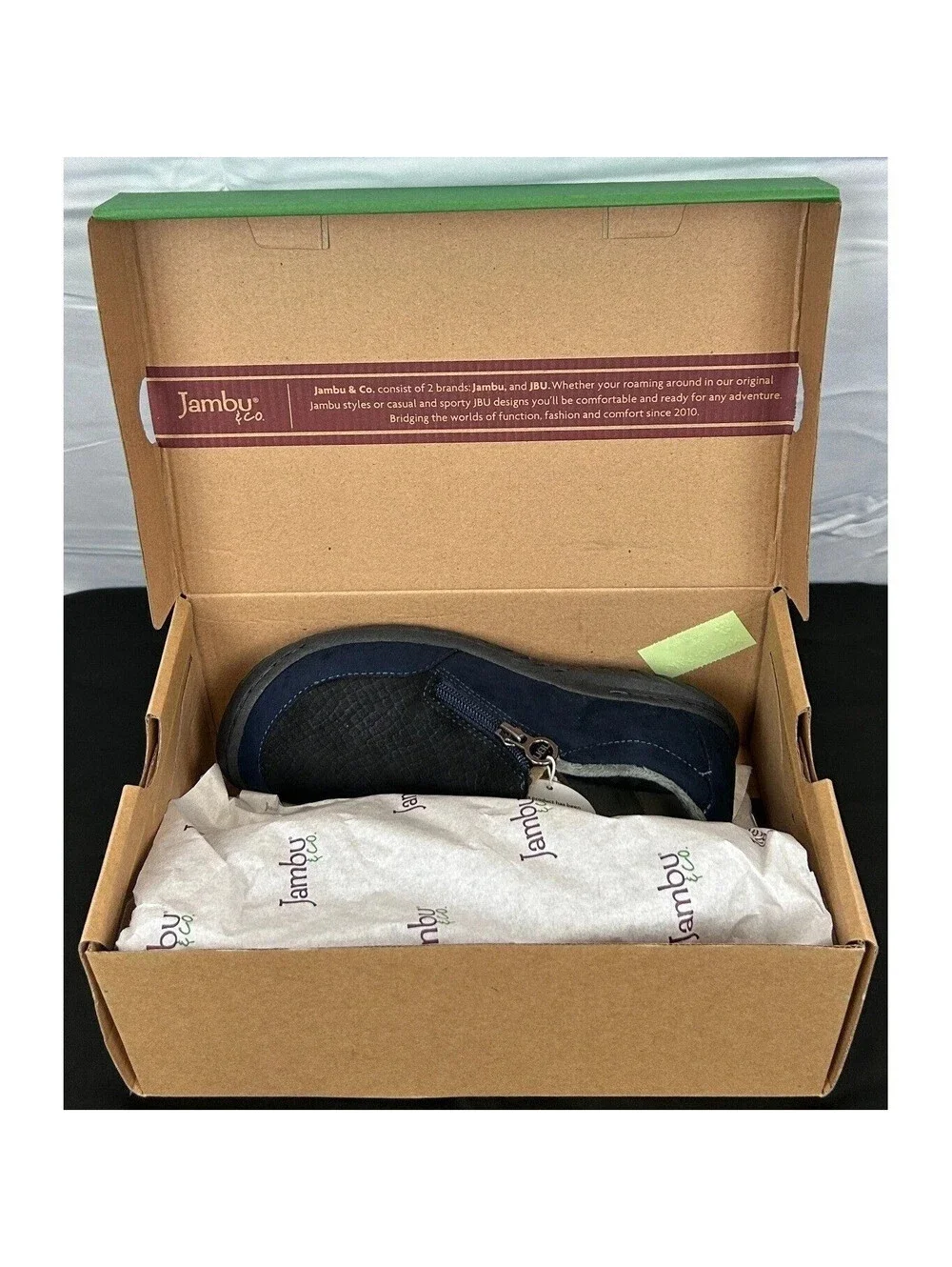 JBU Jambu Cranberry B9CRA73 Navy Women's Wide 6.5M Memory Foam Slip-On Shoes